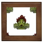 Emoji Zombie Man Framed Tile