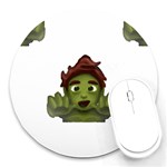 Emoji Zombie Man Round Mousepad