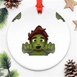 Emoji Zombie Man Ornament (Round)