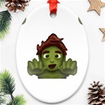 Emoji Zombie Man Ornament (Oval)