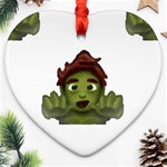 Emoji Zombie Man Ornament (Heart)