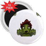 Emoji Zombie Man 3  Magnet (10 pack)