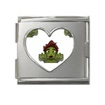 Emoji Zombie Man Mega Link Heart Italian Charm (18mm)