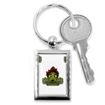 Emoji Zombie Man Key Chain (Rectangle)