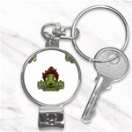 Emoji Zombie Man Nail Clippers Key Chain