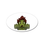 Emoji Zombie Man Sticker (Oval)