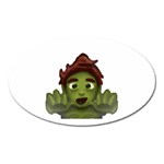 Emoji Zombie Man Magnet (Oval)