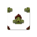 Emoji Zombie Man Magnet (Square)