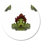 Emoji Zombie Man Magnet 5  (Round)