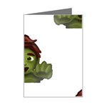 Emoji Zombie Man Mini Greeting Card