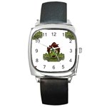 Emoji Zombie Man Square Metal Watch