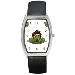 Emoji Zombie Man Barrel Style Metal Watch