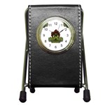 Emoji Zombie Man Pen Holder Desk Clock