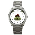 Emoji Zombie Man Sport Metal Watch