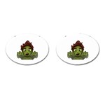 Emoji Zombie Man Cufflinks (Oval)