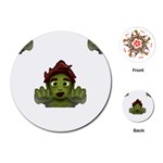 Emoji Zombie Man Playing Cards (Round)