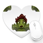 Emoji Zombie Man Heart Mousepad