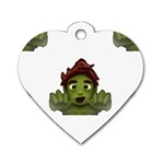 Emoji Zombie Man Dog Tag Heart (One Side)