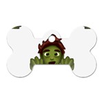 Emoji Zombie Man Dog Tag Bone (One Side)