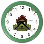 Emoji Zombie Man Color Wall Clock