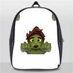 Emoji Zombie Man School Bag (Large)