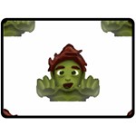 Emoji Zombie Man Fleece Blanket (Large)