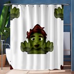 Emoji Zombie Man Shower Curtain 60  x 72  (Medium)