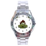 Emoji Zombie Man Stainless Steel Analogue Watch