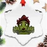 Emoji Zombie Man Ornament (Snowflake)