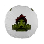 Emoji Zombie Man Standard 15  Premium Round Cushion 