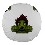 Emoji Zombie Man Large 18  Premium Round Cushion 