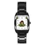 Emoji Zombie Man Stainless Steel Barrel Watch