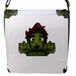 Emoji Zombie Man Flap Closure Messenger Bag (S)