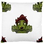 Emoji Zombie Man Large Flano Cushion Case (One Side)