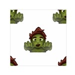 Emoji Zombie Man Small Satin Scarf (Square)