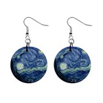 VanGogh-starry_night_ballance1 1  Button Earrings