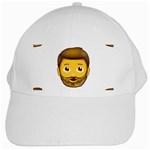 Emoji Bearded Man White Cap