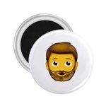 Emoji Bearded Man 2.25  Magnet