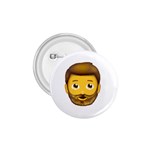 Emoji Bearded Man 1.75  Button