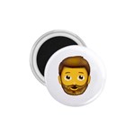 Emoji Bearded Man 1.75  Magnet