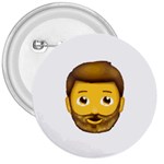 Emoji Bearded Man 3  Button