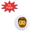 Emoji Bearded Man 1  Mini Magnet (10 pack) 