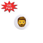 Emoji Bearded Man 1  Mini Magnet (100 pack) 