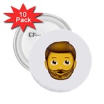 Emoji Bearded Man 2.25  Button (10 pack)