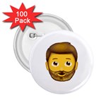 Emoji Bearded Man 2.25  Button (100 pack)