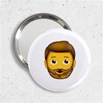 Emoji Bearded Man 2.25  Handbag Mirror