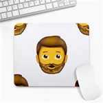 Emoji Bearded Man Large Mousepad