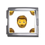 Emoji Bearded Man Mega Link Italian Charm (18mm)