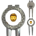 Emoji Bearded Man 3-in-1 Golf Divot