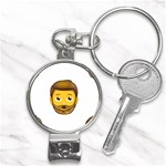 Emoji Bearded Man Nail Clippers Key Chain